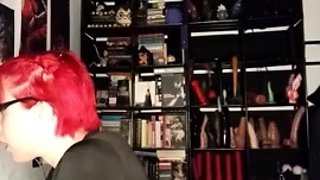Crazy redhead slut MirianaB solo fisted her stretched ass