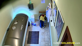 Czech Solarium 10: Shaved Pussy in Solarium, No Fucking Shame