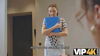 Vip4k. lesbos is a flawless work break for these office whores