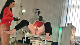 I'm going to fuck your asshole on the gynecological chair