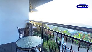 CUTE FILIPINA STEP SISTER MORNING FUCK. Gets fucked in a Room with mountain view.