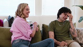 Blondes go wild with Charlie and Elias in a kinky threesome