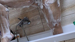 Big Ass Wife Taking a Shower