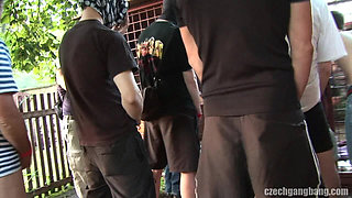 Czech Gang Bang 17 - Part 2: 4 Women and 150 Hard Cocks - All Four on One Table Soaked in Cum