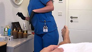 He Gets Caught Jerking During Massage