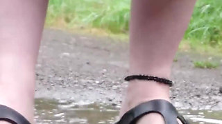 Birkenstock Mountain Pines Have Fun in the Rain Puddle