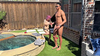 Alternative MILF Gets Fucked in Pool by BBC