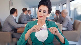 Brandi Love and Reagan Foxx Big Tit Milfs Fuck in Boardroom