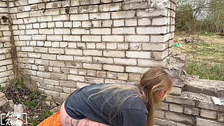 Outdoor Pee and Anal Play Ass to Mouth