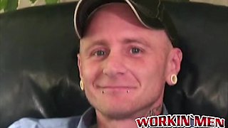 Dude strips down and shows off all his tats and piercings