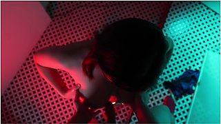Horny Japanese Girl Gives You Blowjob And Swallows His Cum In The Bathroom Of