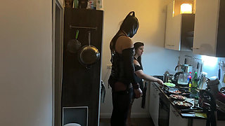 Kinky Kitchen Encounter: Fetish Babe Dominates Her Friend