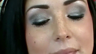 Ebony Tits Bounce on the White Couch - Long Haired Latina Fingers Her Girlfriend Deep
