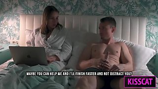 Step Mom Gives Step Son Hardcore Creampie in Shared Bed