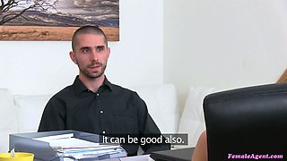 Girl agent - gawping at his massive full salute turns me into a slut