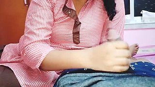 Desi village schoolgirl Shraddha Pandey taboo sex with stepbrother in Hindi - Blowjob, Doggy Style, Moaning