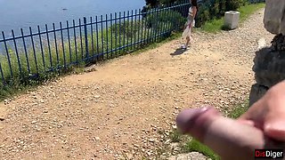 Public Dick Flashing - Girl Help Me to Cum in Mountains