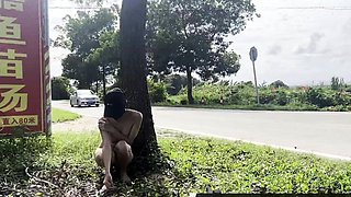 Blond amateur girlfriend outdoor hardcore