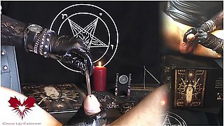 Sperm Extraction With A Drinking Straw. Latex Gloves And Wristwatch. In The Style Of Watchesandnails