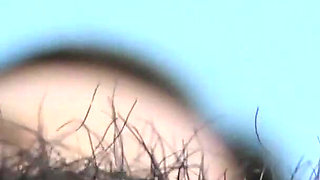 Juliette march rocks her hairy pussy to oragasm