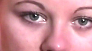 German blonde milf with mouth eager to passionately suck cock to get her warm cum while she is filmed in pov