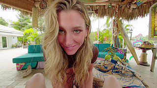 Cute elf with sweet and juicy pussy seduces me and rides me