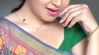 sexy Indian Aunty Sexy Green Saree