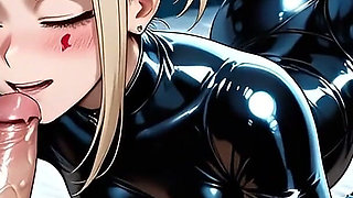 Crazy Himiko Toga in Black Latex - Deep in All the Holes of Ai My Hero Academia