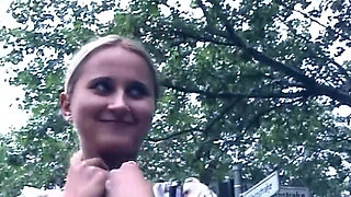 Public Phone Deepthroat Slut Swallows Thick Load