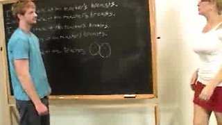 Sexy milf Hot Wife Tracy is a hot teacher and gives a tug