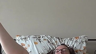 Wearing Skimpy Green Bikini Swimwear Masturbation