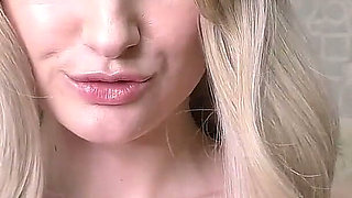 Blonde Cheating on Her Boyfriend Sucks a Big Dick and Swallows Cum