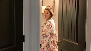 Caught spying on mommy - mom