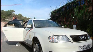 Blonde Babe Seduces Taxi Driver in Steamy Encounter