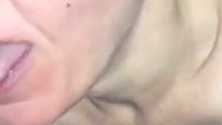 Granny with Saggy Boobs Sucking Dick and Getting an Oral Creampie