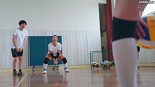 Mature japanese milf shares intense volleyball passion