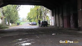Nearly Caught Pissing In The River