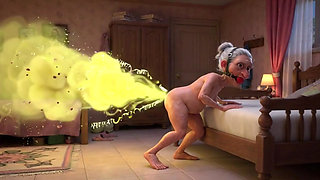 Granny Farting Heavily in Bedroom - Long & Stinky Farts