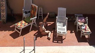 Masturbation - Nude at the Hotel Pool