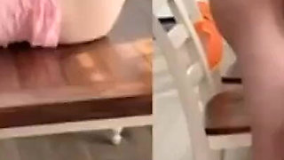 Fuck My Horny Chinese Maid in the Mouth and Pussy on the Dining Table