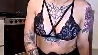 Stacked brunette goes solo toys and masturbation