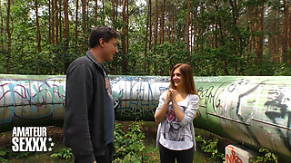 Beautiful German Gets Seduced and Banged in the Forest
