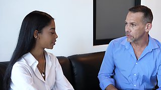 Ebony goddess Eden West indulges in an uninhibited interracial orgy of lustful pleasure