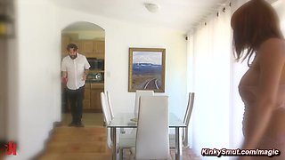 Man ties and rough fucks his ex gf