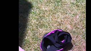 lisathesuccubrat pussy play outside at parents house