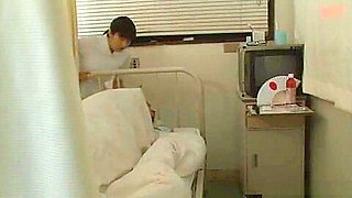 Cute nurse giving a amazing blowjob on hospital bed