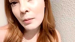Great Big Boobs On Masturbating Redhead