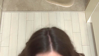 On My Knees Passionately Sucking Cock and Draining Him in My Mouth and Swallowing Every Drop
