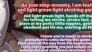 Ai Step-mommy Femdom Audio Song: Red Light Green Light, Yellow Light JOI Stamina Marathon Jerkoff but No Premature Ejaculation.