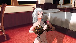 3D Hentai Neko Girl Titjob Your Cock